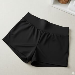 ​Plus Size 20W/22W Ava & Viv Black High Rise Swim Skort Shorts